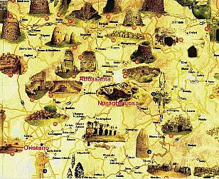 Map of Sardinia - Nuraghe Losa
