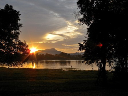 Sunset in Amaya Lake park - Sri Lanka