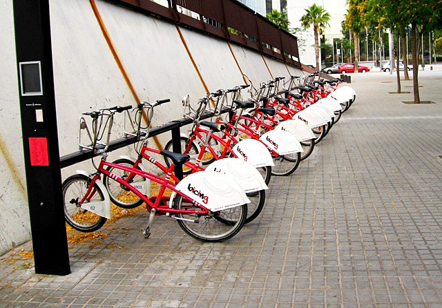 Easy moving and exploring Barcelona by renting a bike - Spain 