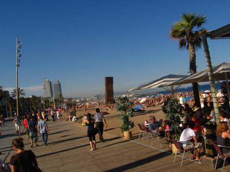 Barcelona town beach
