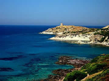 Coast around the town of Bosa