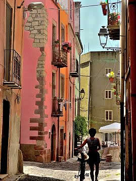 Walk through the old part of Bosa town