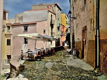 Streets of Bosa town - Sardinia