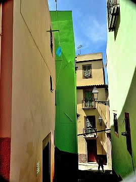 Picturesque buildings of Bosa town