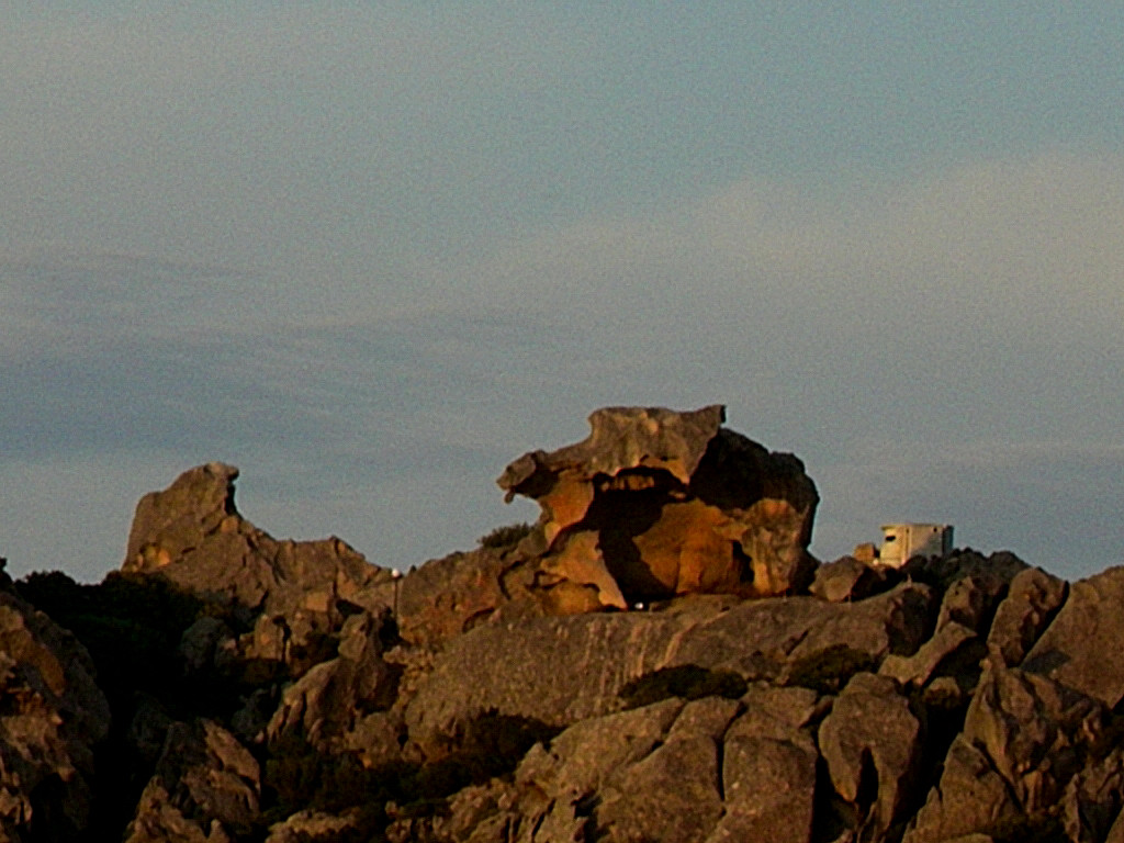 Capo d'Orso rock formation in the evening - Sardinia 