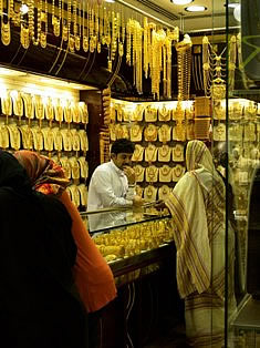 In Dubai - Gold souk shops