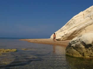 Walking along  cliffs of Capo Bianco - Eraclea Minoa