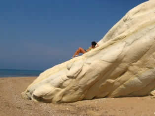 White cliffs of Capo Bianco and Eraclea Minoa beaches