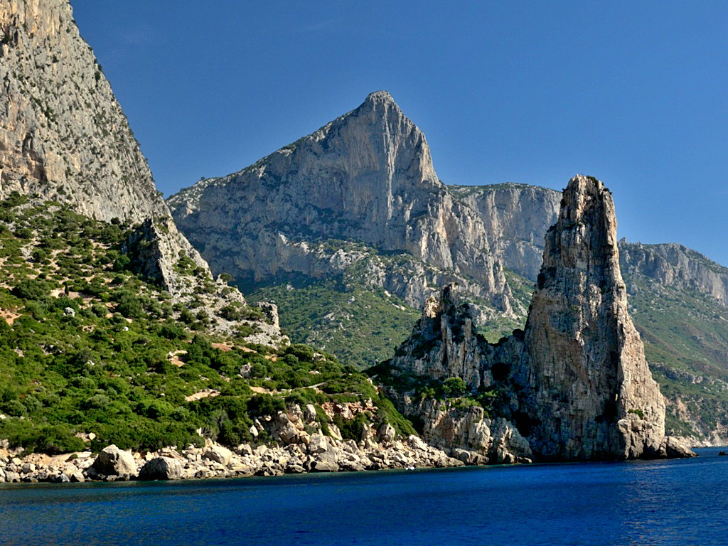 Golfo di Orosei - a comfortable boat trip, will take you to one of the most charming bays in the whole island - Cala Goloritze Orosei Gulf Sardinia 