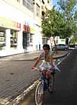 With bicycle through Granada