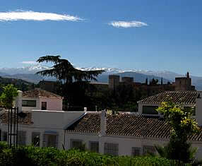 View from Granada to the Sierra Nevada
