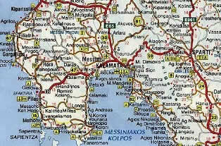 Where is Kalamata on Map Greece
