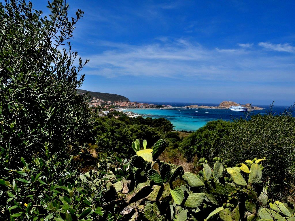 L 'Ile Rousse bay with harbor - Corsica