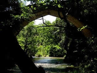 Old bridge across Lousios river