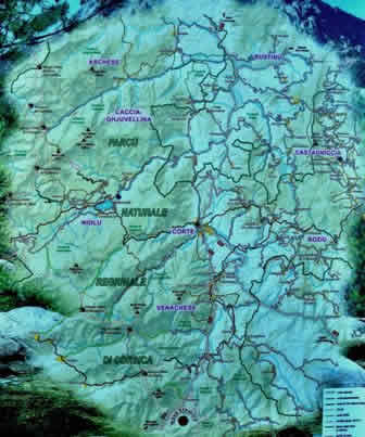 Monte d'Oro map Corsica