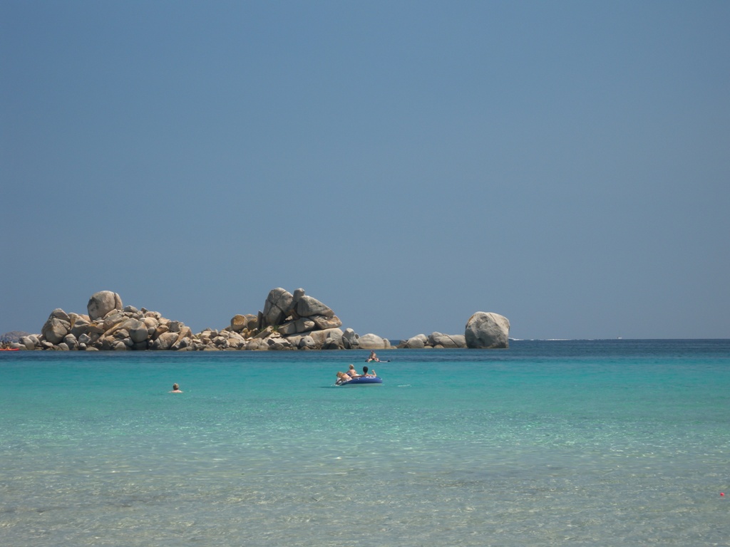 Isle of granite close the Palombaggia beach - Corsica 