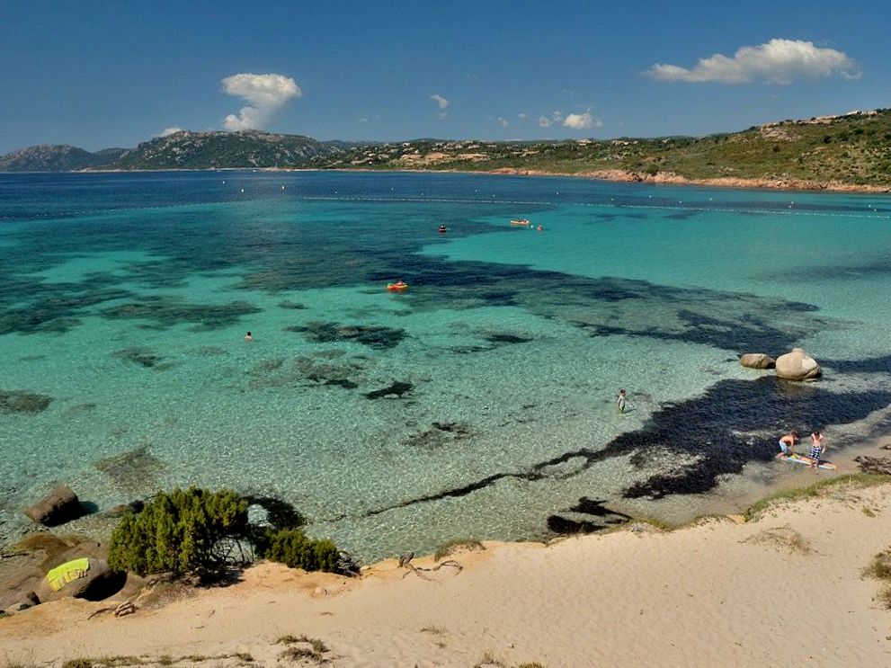 Blue green water as clear as glass - Palombaggia beach Corsica 