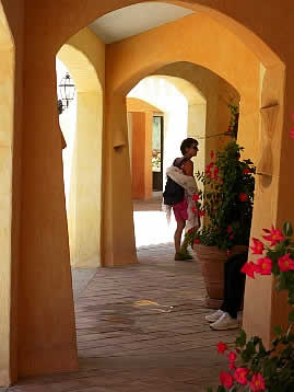 Architecture with flowers of Porto Cervo - Sardinia