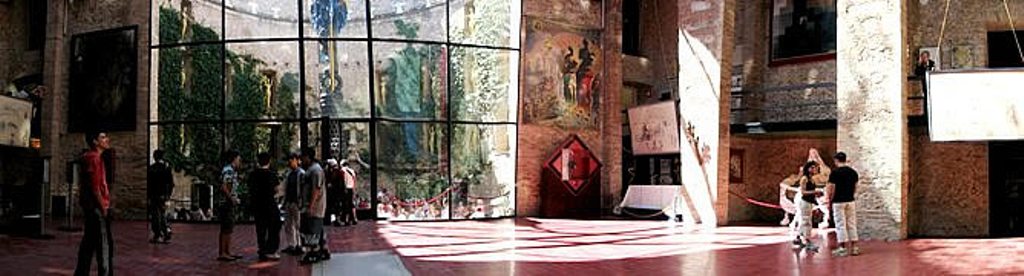 Attractive interior of Dali's museum in Figuere - Spain 