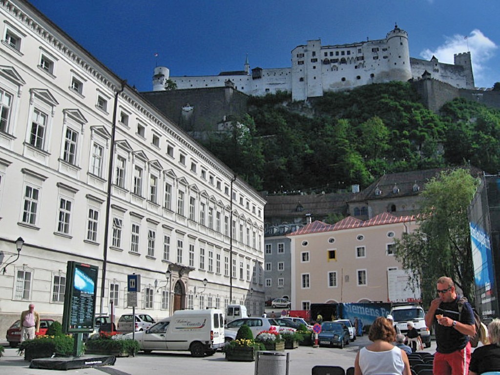 City of Salzburg with Fortress - Salzburg Austria 