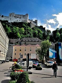 Salzburg square and fortress