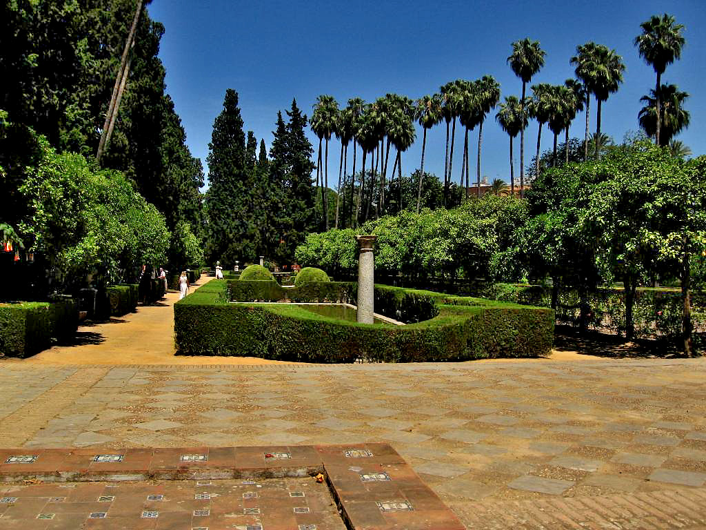 A stroll around the gardens of Alcazar is one of the most recommended activities while on holiday in Seville- Spain 