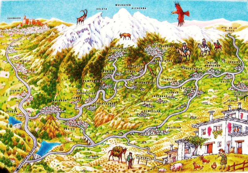 Where is Mt. Mulhacen on map - Sierra Nevada, Spain 