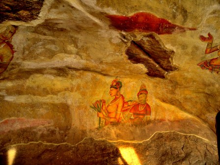 Frescoes of Sigiriya rock