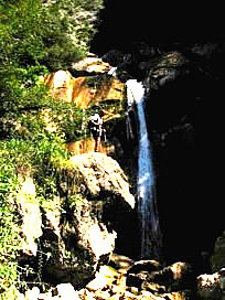 Gregorcic Waterfall over boulder