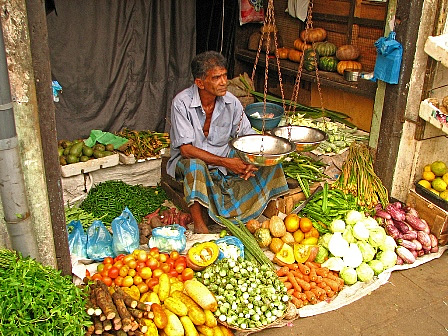 Seller of Fruits and vegetables in Sri Lanka