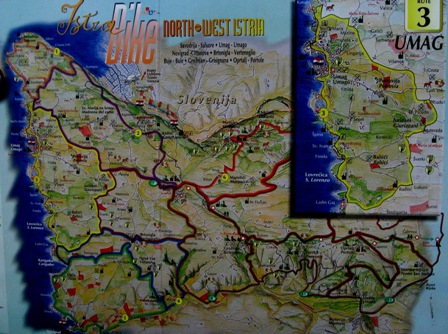 Map of Istria - bike