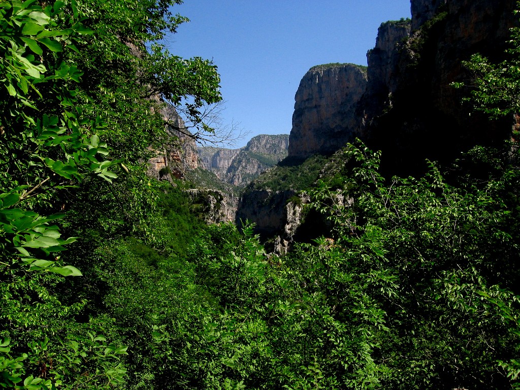 Vikos Gorge is part of the Vikos-Aoos National Park, and is made up of Vikos Gorge, Aoos Gorge and part of the Pindus Mountains including Mount Tymfi - Greece 