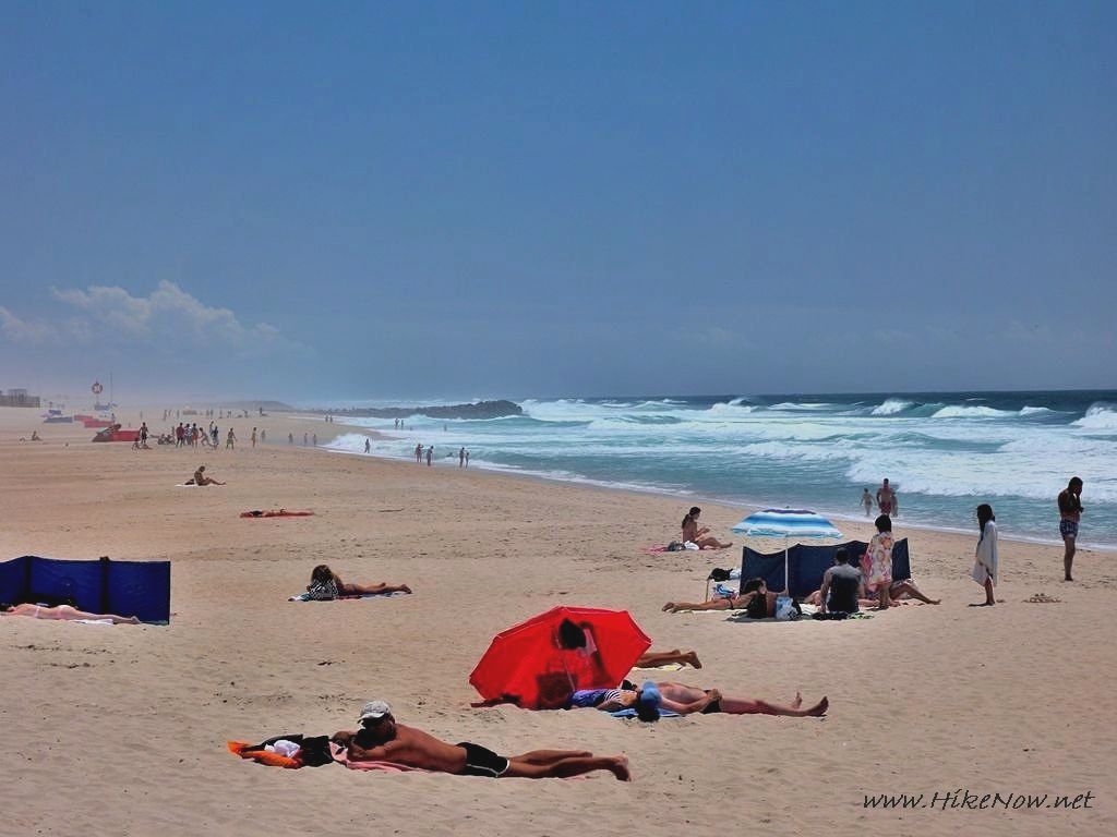 Barra beach - Aveiro starts from the mole at the entrance to the port of Aveiro and close to the lighthouse - Portugal