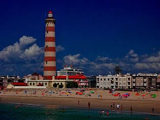 Barra beach with its lighthouse