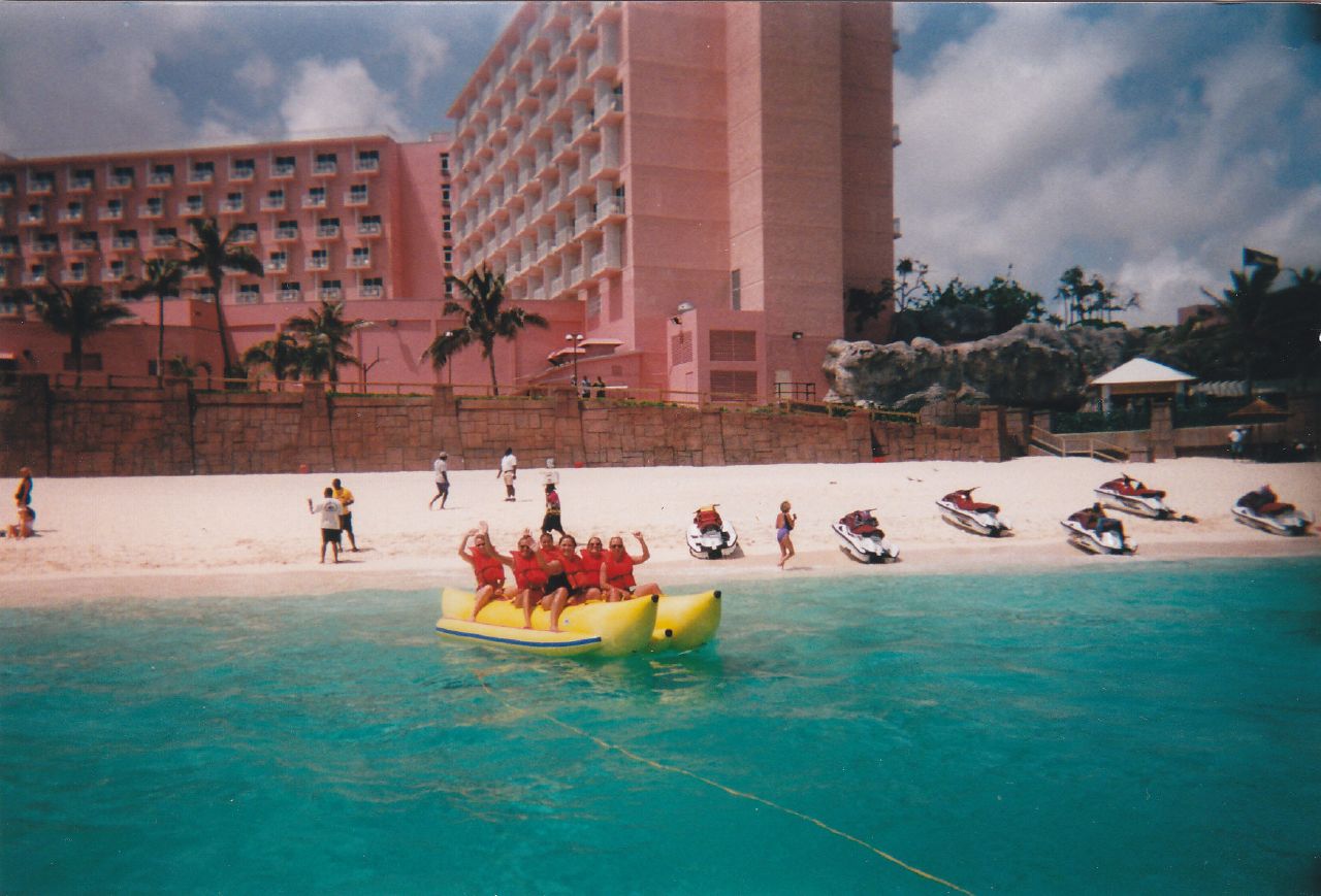 Banana ride fun on Paradise island - Bahamas 