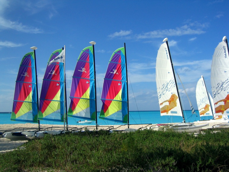 Wind sailing in Bahamas 