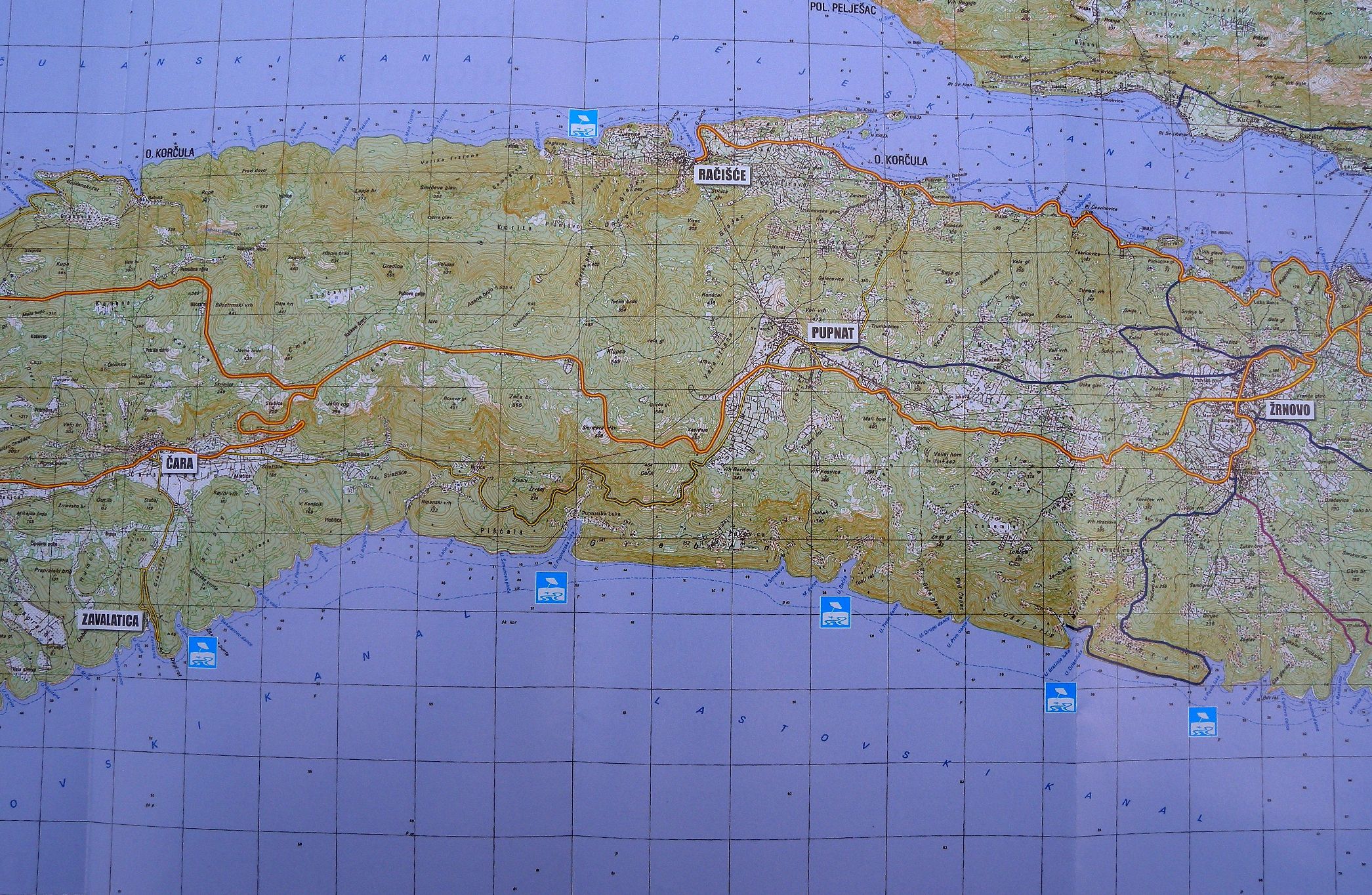 Where is Korcula on map, Croatia