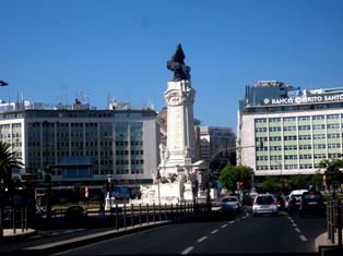 Marqus de Pombal square and monument - Lisbon Portugal