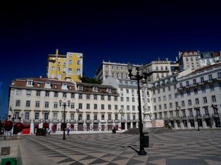 The Municipal square of Lisbon was laid out in 1755, after an earthquake and tsunami,