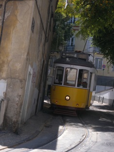 If you want a trip of the historical city of Lisbon, take a  little trolley, eltrico 28 - Lisbon - Portugal