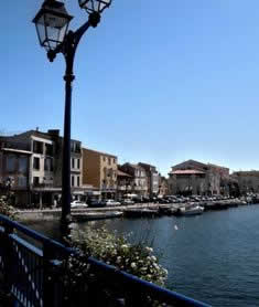 View from the Martigues bridge to the canal