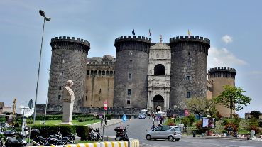 Visit of Castel Nuovo, situated opposite the Molo Beverello on one side of Piazza Municipio from my BB hotel in Naples - Italy